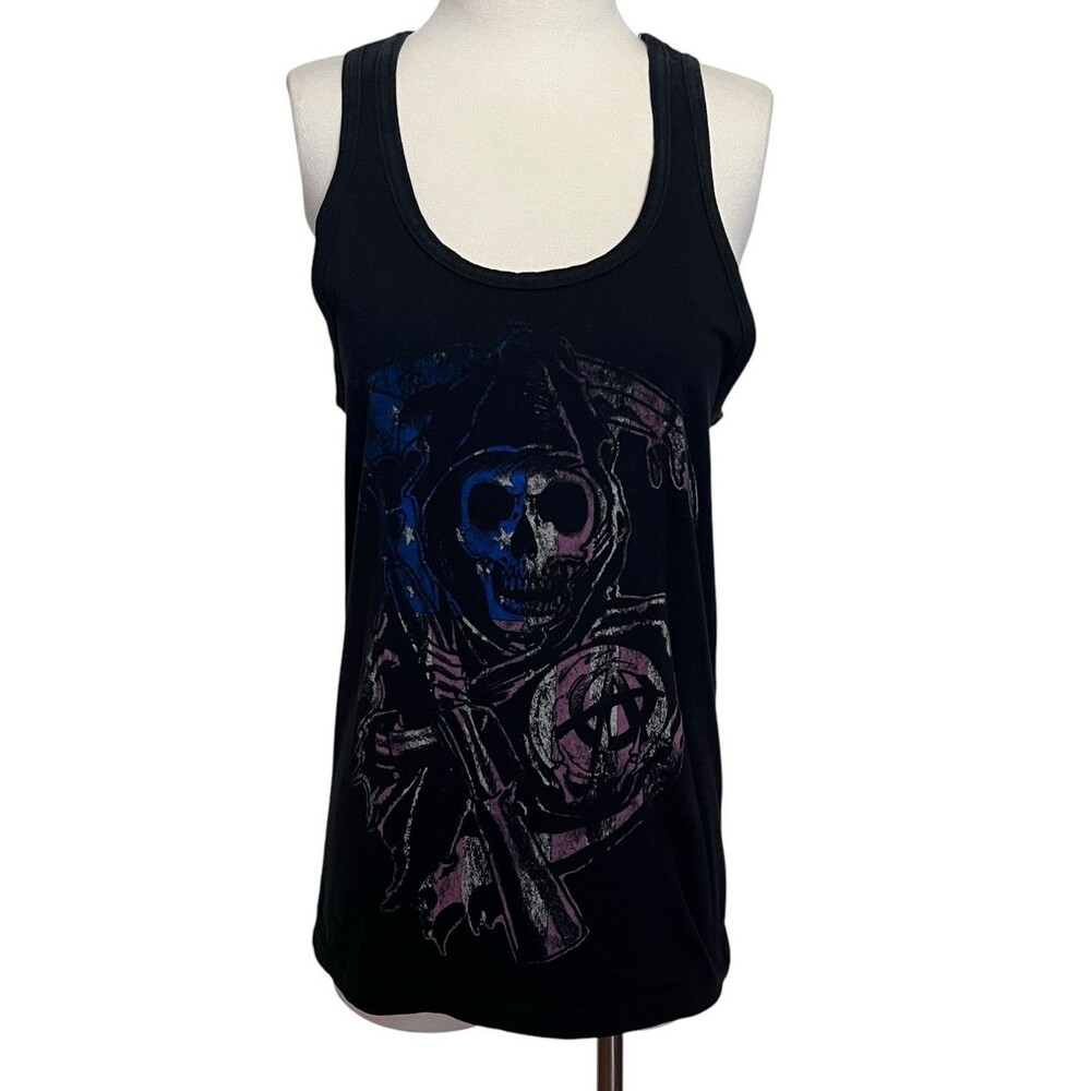 Sons Of Anarchy Road Gear Women's Classic Reapers Black Tank Top Size Small
